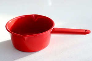 Products: Red Enamel Double Lipped Milk Pan Inspire Te Anau