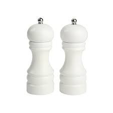 T&G Classic White Hevea Capstan Salt and Pepper mill 150mm Inspire Te Anau