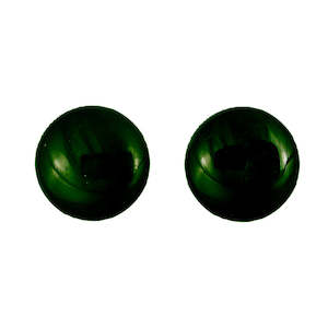 Earrings: Jade 10mm Round Stud Earrings