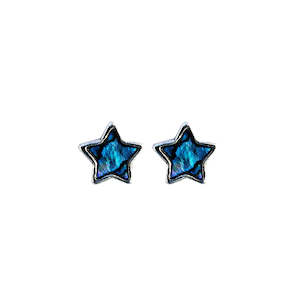 Paua Bezel Star Stud Earrings