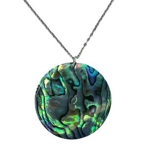 Paua Minimalist Disc Chain Necklace