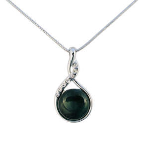 Jade Diamante Twist Drop Chain Necklace