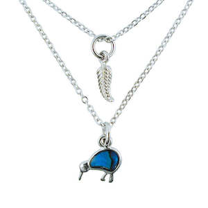 Necklaces: Paua Kiwi Fern Layer Chain Necklace