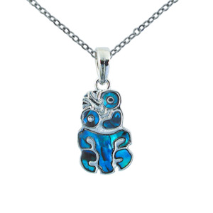 Paua New Zealand Tiki Chain Necklace