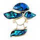 Paua Mother of Pearl Crystal Diana Brooch