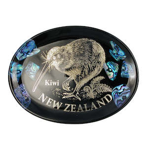Decorative Oval New Zealand Kiwi Resin Plate