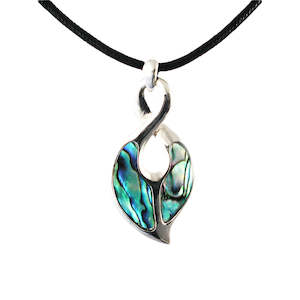 Cord Necklaces: Paua Pikorua Single Twist Pendant Cord Necklace