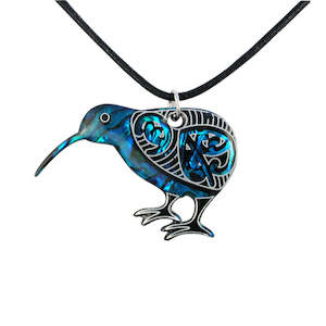 Paua Resin Kiwi Cord Necklace