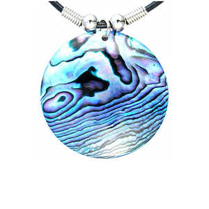 Paua Large Circle Cord Necklace
