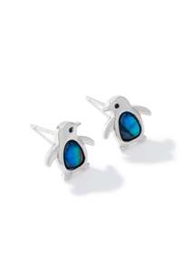 Earrings: Paua Little Blue Penguin Stud Earrings