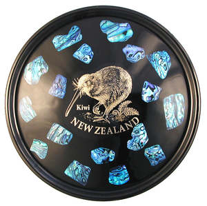 Giftware: Bar Tray Gold Foil Kiwi W Stand