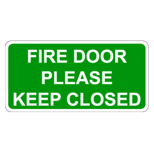 Fire Door Please Keep Closed Sign