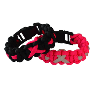 Breast Cancer Paracord Bracelet “Thin Pink Line”