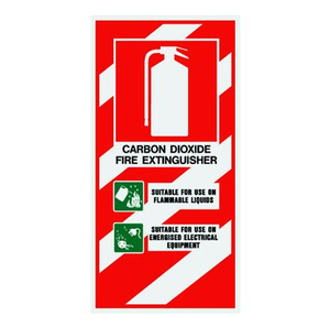Safety Signs: Carbon Dioxide Fire Extinguisher Blazon