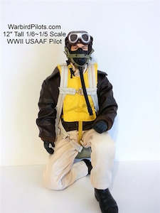 Pilots Lighting Scale: Warbird Pilots 12" USAAF WWII Pilot (~1/5 Scale &145g)