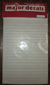 Major Decals 1/4" Numbers & Letters - WHITE