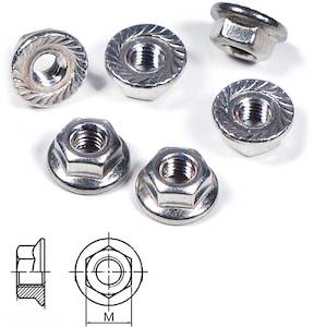 Screws Bolts Nuts: Robbe Hex Screw M4 Flanged Nut (30pce)