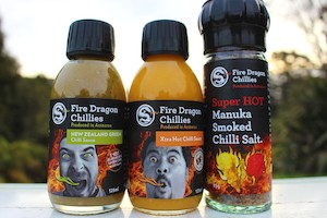 Products: Kai Moana HOT Sauce and Chilli Salt Pack - Fire Dragon Chillies