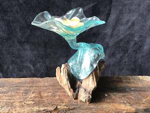 Hand Blown Glass: Hand Blown Glass Platter/Dish