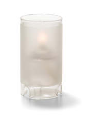 Candle Holders: Frosted Glass Candle Holder