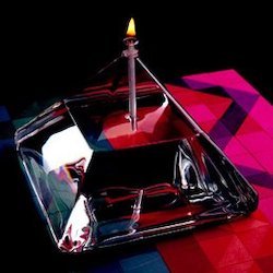 Crystal Glass Candles 1: Pyramid 4"