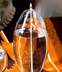 Crystal Glass Candles 1: Pod Table Light Handcrafted Glass Candles