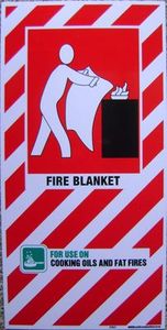 Flame Fighter: Fire Blanket Sign