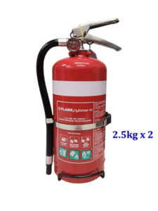 Flame Fighter: 2.5kg x 2 Dry Powder Extinguishers