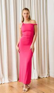 Twister Tank Dress Fuchsia)