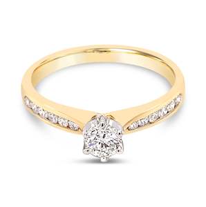 Ascolani: 18ct Yellow Gold Diamond Ring 0.50ct