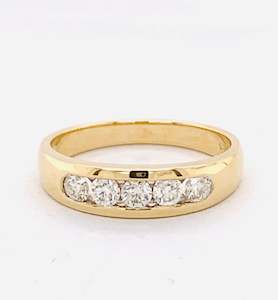 Ascolani: Diamond Anniversary Ring 9ct Yellow Gold 0.50ct tdw