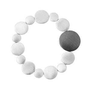 Dansk Smykkekunst: Vanity Dynamic Stretch Silver Colour Electroplated Bracelet