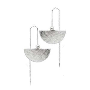 Dansk Smykkekunst: Tara Hanger, Silver Colour Ion Plt Earrings With Surgical Steel