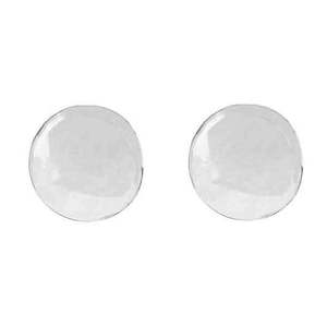 Dansk Smykkekunst: Vanity Rhodium Ion Plated .5Cm Earrings With Surgical Steel Posts