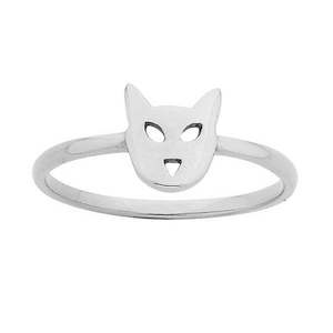 Karen Walker: Karen Walker Sterling Silver Cat Ring - Size J