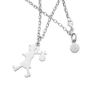 Karen Walker: Karen Walker Runaway Girl Pendant - Large - 45cm Chain