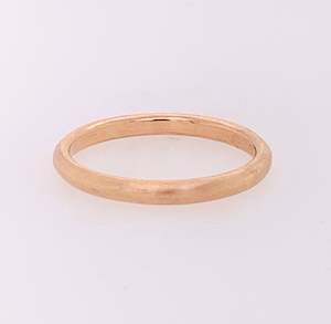 Wedding Rings For Her: 9ct Red Gold Satin Wedder 2.2mm Half Round
