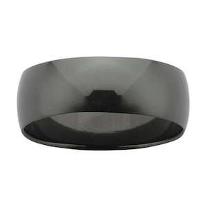 Wedding Rings For Him: Black Zirconium Band 8mm
