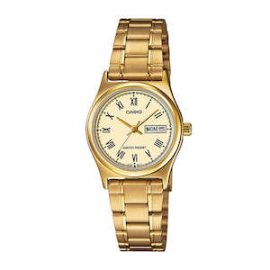 Ladies Watches: Casio Standard Analog Ladies Water Resistant Gold Tone Plated Watch