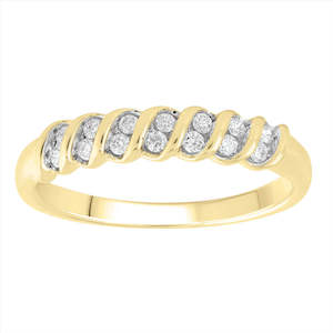 9ct Yellow Gold 0.15Ct HI/I1 Diamond Ring