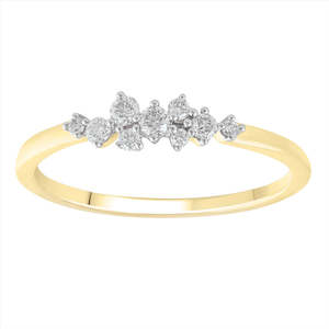 9ct Yellow Gold 0.15Ct HI/I1 Diamond Ring