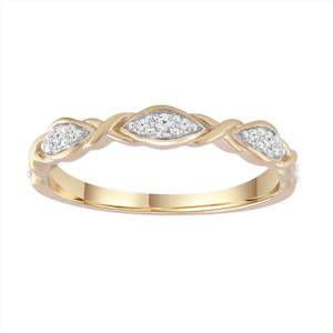 9ct Yellow Gold 0.10Ct HI/I1 Diamond Ring