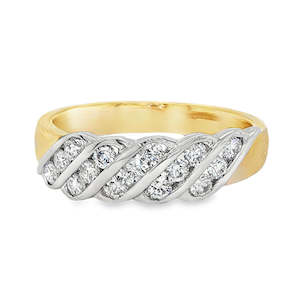 9ct Yellow/White Gold Diamond Ring 0.50ct