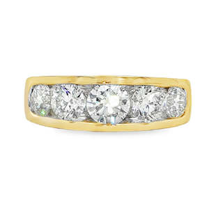 18ct Yellow Gold Channel Set Ring 2.01ct