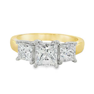 Princess Cut Three Diamond Ring To Cherish