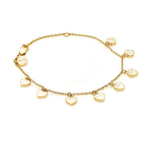 Stolen Hearts Club Bracelet- Gold Plated 18K Gold Plated/Sterling Silver