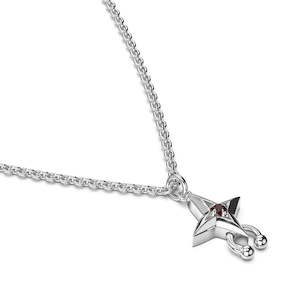 Stolen Girlfriends Club: Sterling Silver/Garnet Cosmic Punk Necklace