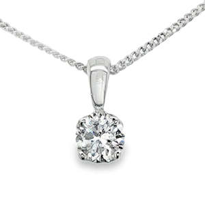 9ct White Gold 0.50ct Lab Grown Diamond Pendant