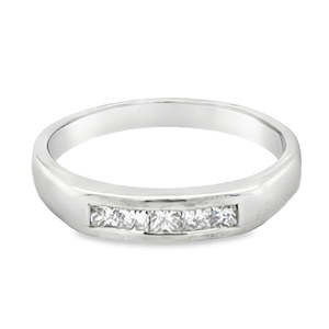 Anniversary Rings: 18ct Princess Cut Diamond Eternity Ring