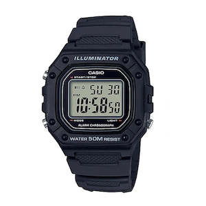 Casio Mens Digital Watch in Black W218H-1A
